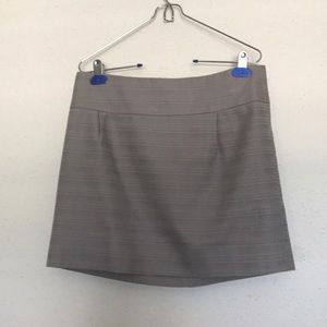 J crew grey cotton lined mini skirt